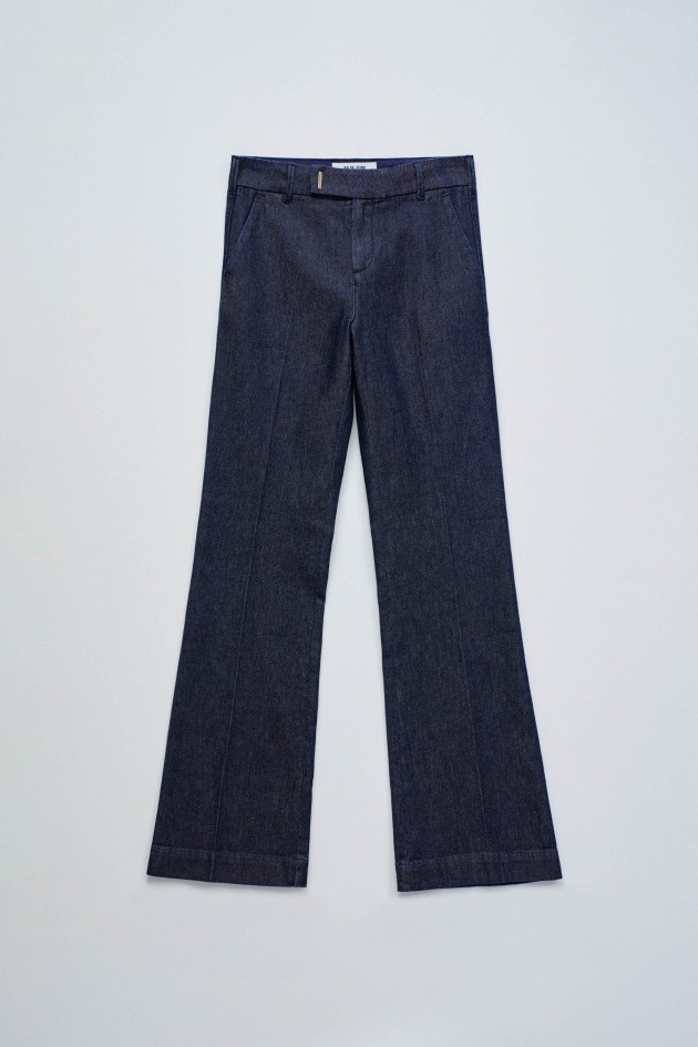 CALÇAS CHINO FLARE EM LIGHTDENIM