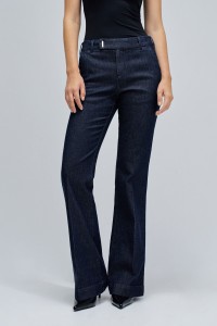 CHINO FLARE IN LIGHTDENIM TROUSERS