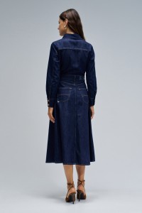 MIDI DENIM KLEID