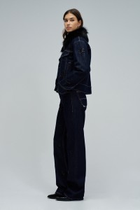 DENIM JACKET WITH FUR