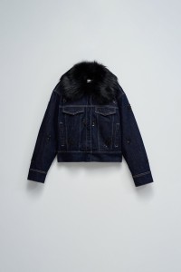 DENIM JACKET WITH FUR