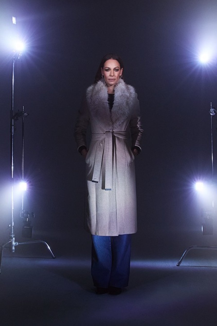 VESTE EN LAINE GRACE LONG AVEC FOURRURE