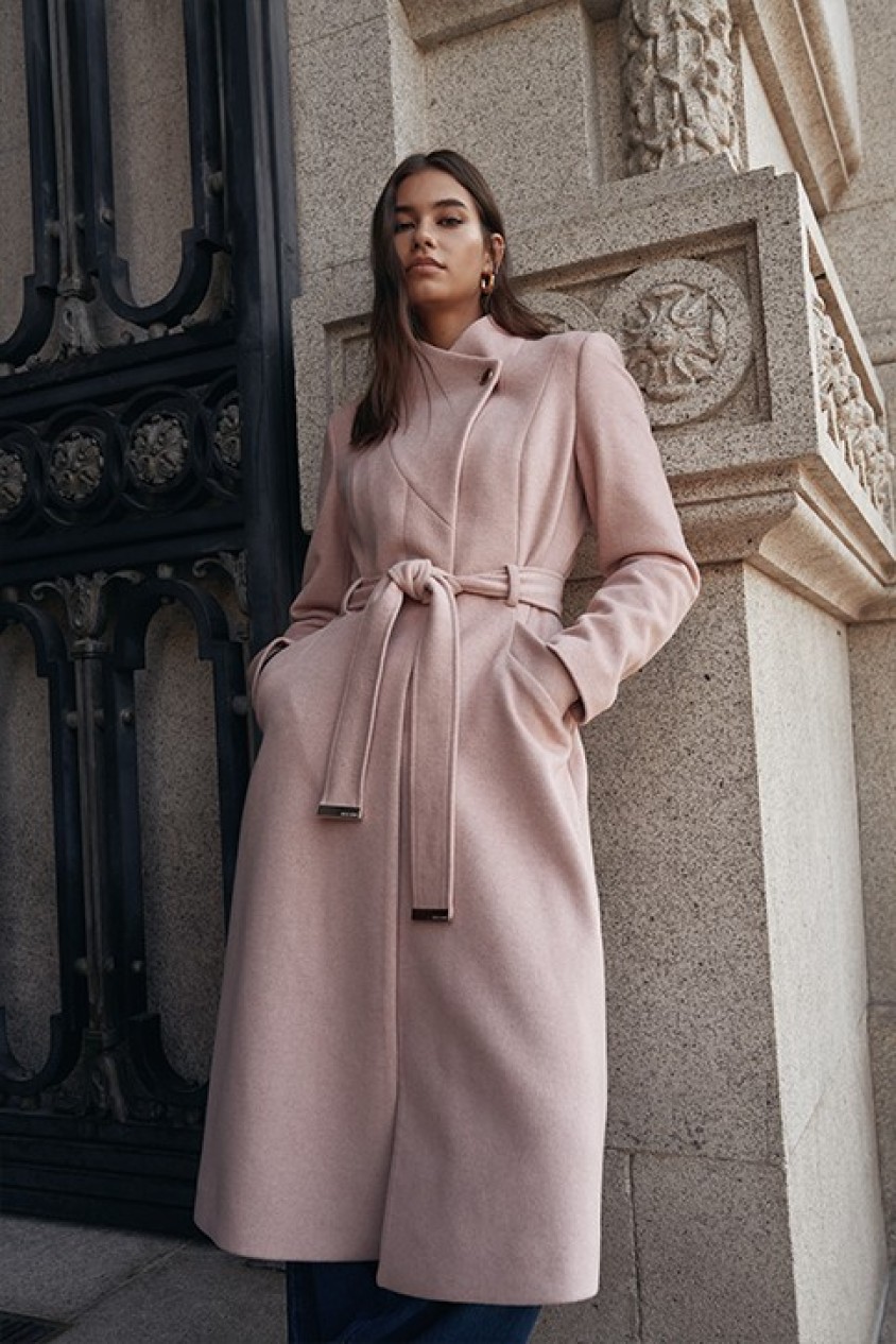 GRACE LONG WOOLLEN COAT WITH BELT