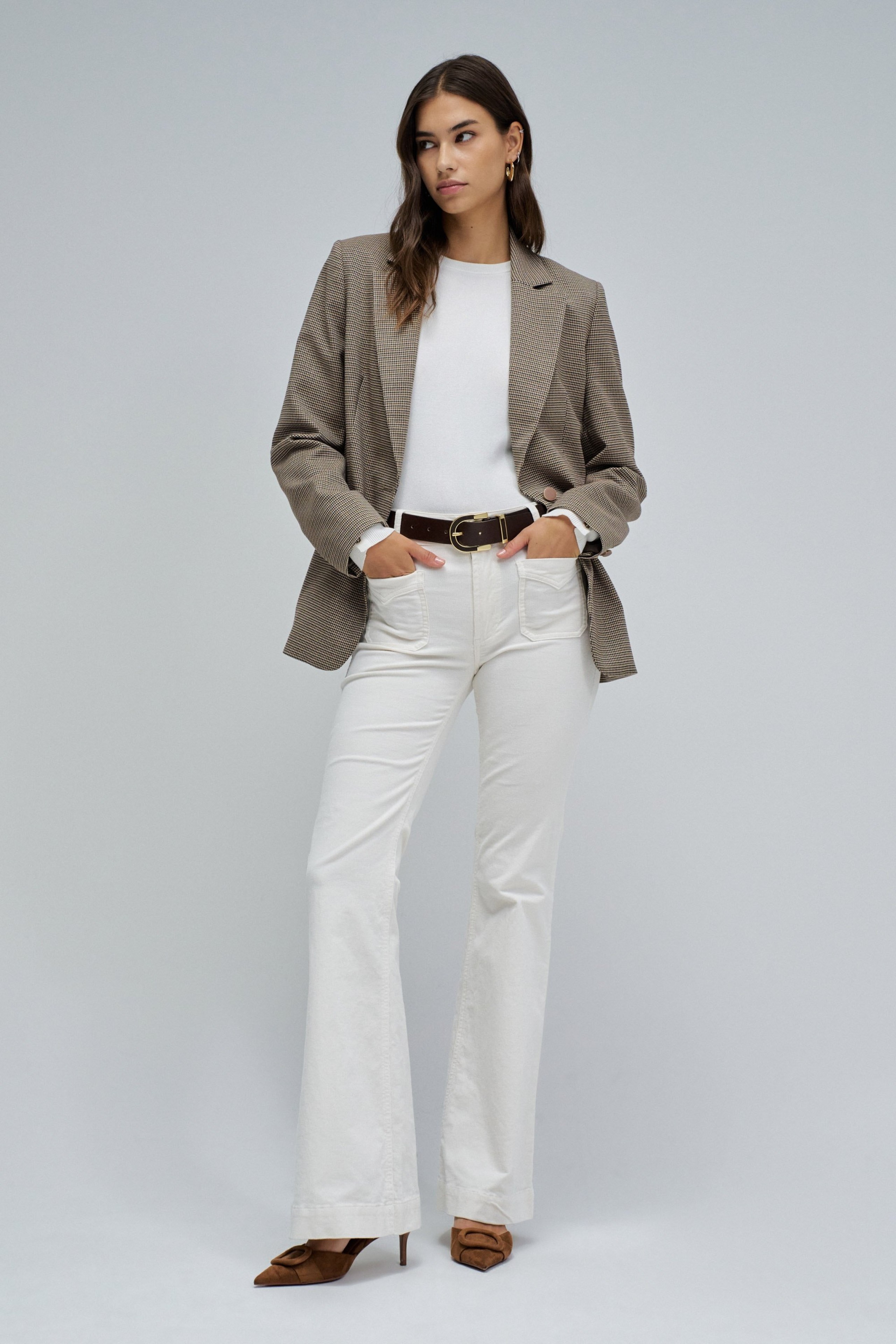 JEAN DESTINY PUSH UP FLARE EN VELOURS CÔTELÉ