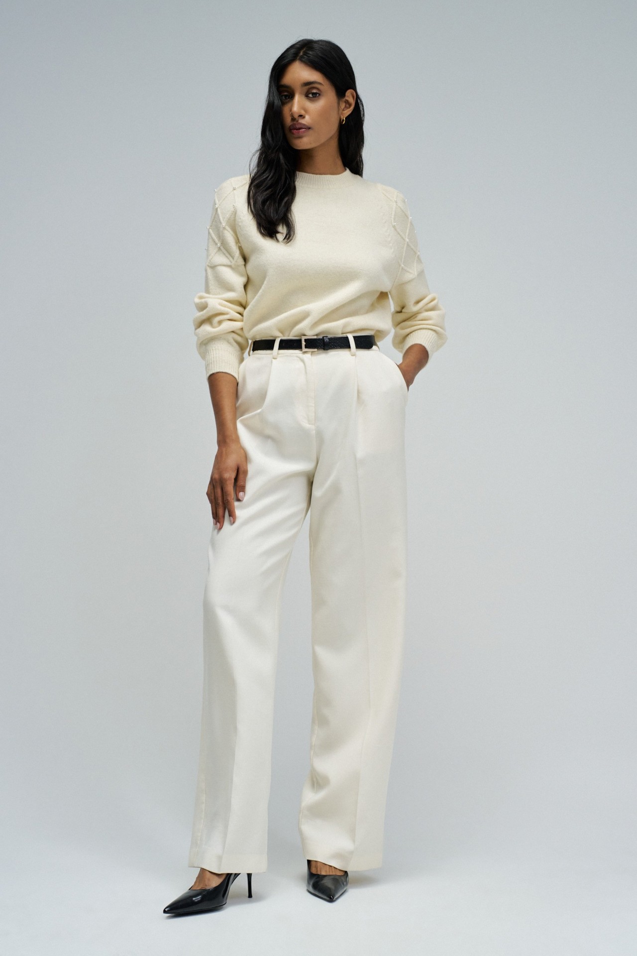 CAMISOLA DE MALHA COM PROLAS