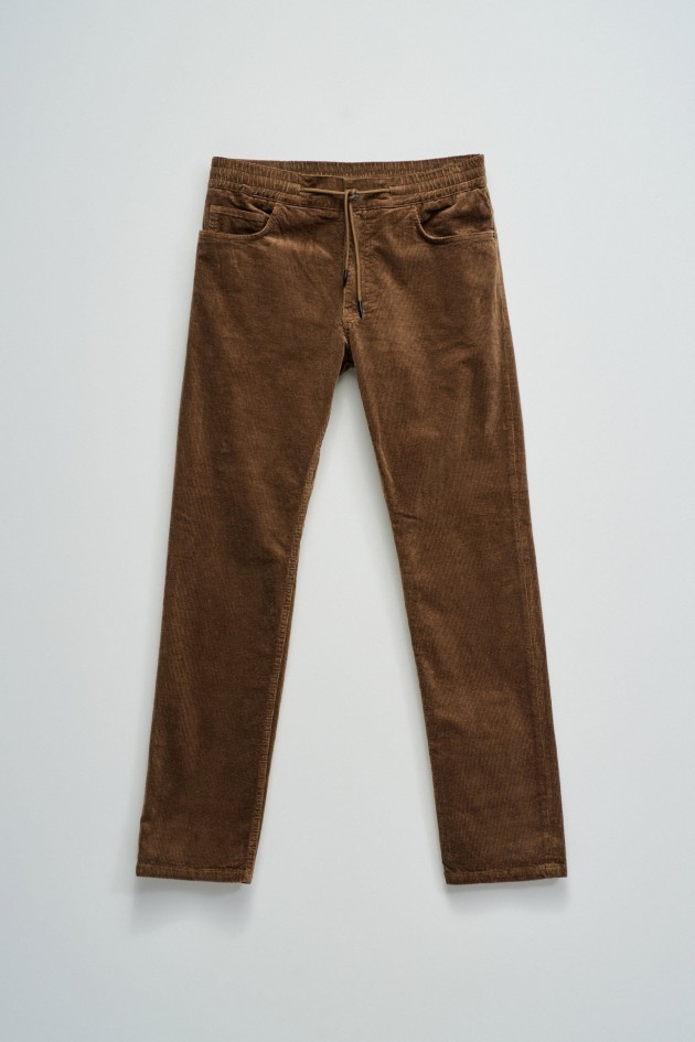 REGULAR FIT JOGGERS TROUSERS IN CORDUROY