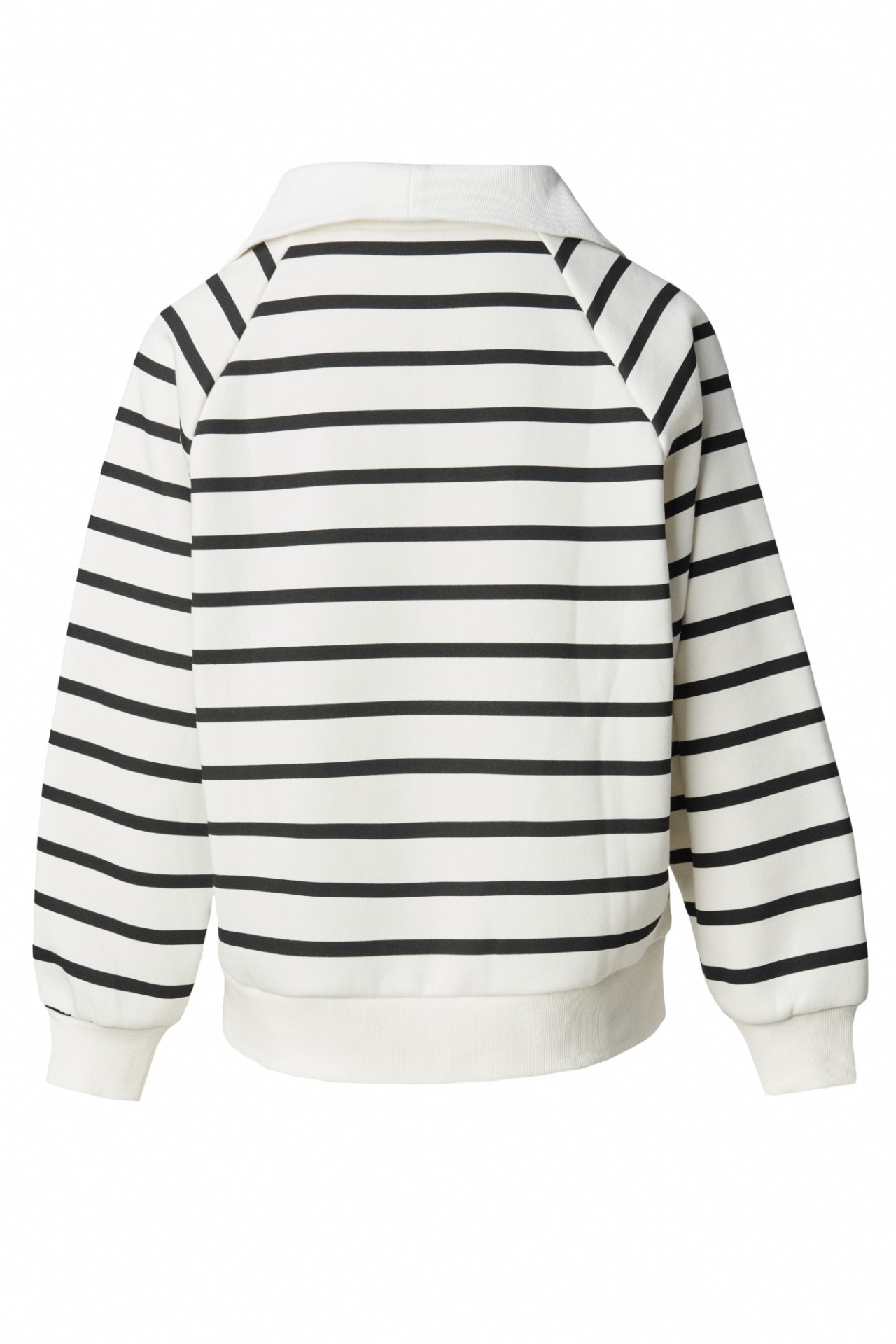 ZIP DETAIL SWEATSHIRT, LIGHT PEARL