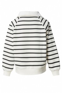 ZIP DETAIL SWEATSHIRT, LIGHT PEARL