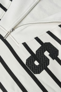 ZIP DETAIL SWEATSHIRT, LIGHT PEARL