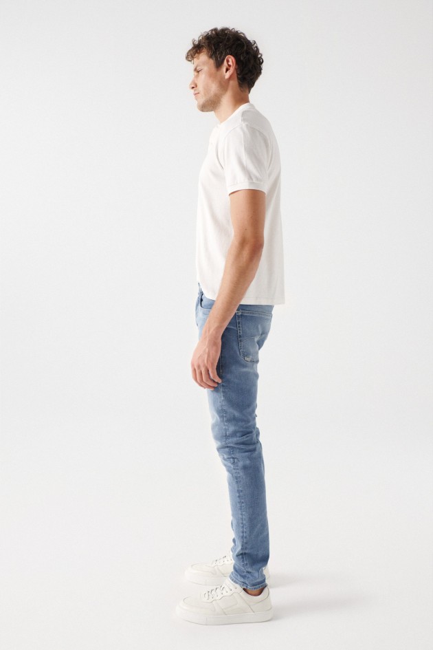 SKINNY VINTAGE WASH DENIM JEANS