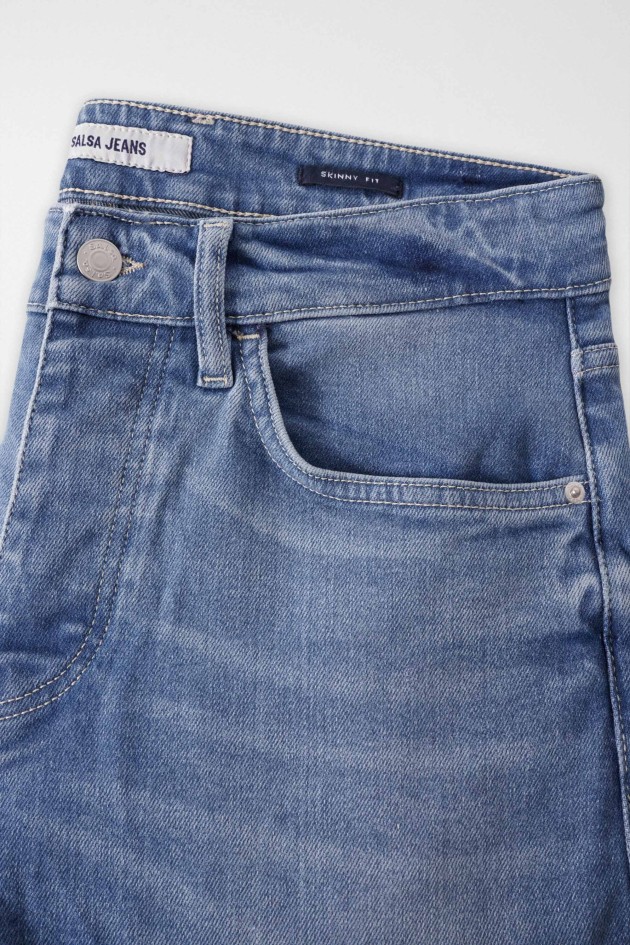 SKINNY VINTAGE WASH DENIM JEANS