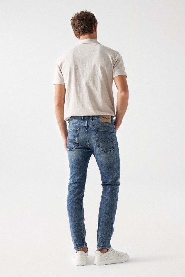 SLIM FIT VINTAGE WASH JEANS