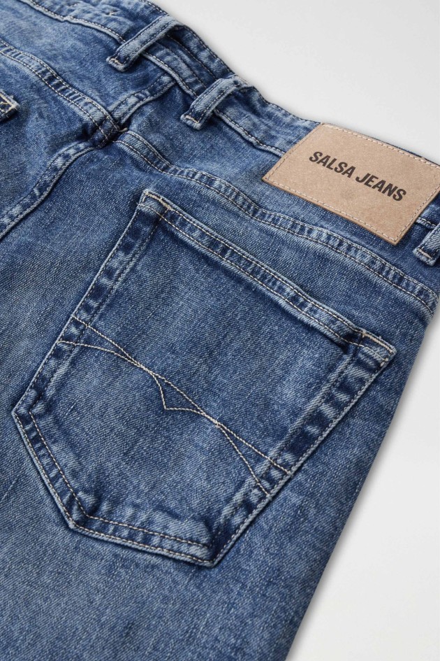 SLIM FIT VINTAGE WASH JEANS