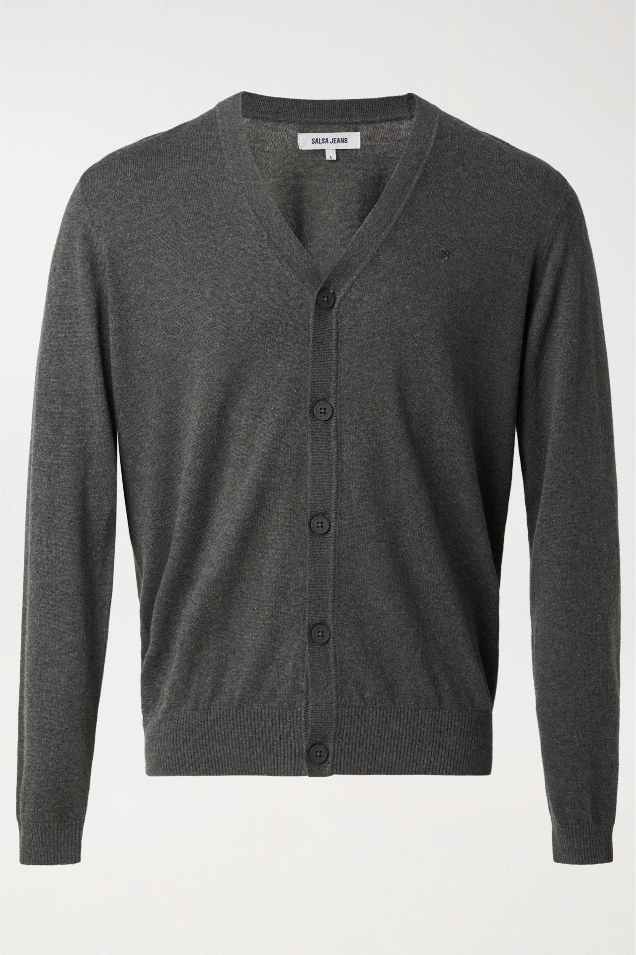 COTTON CASHMERE LIGHT KN, DARK GREY, XXL
