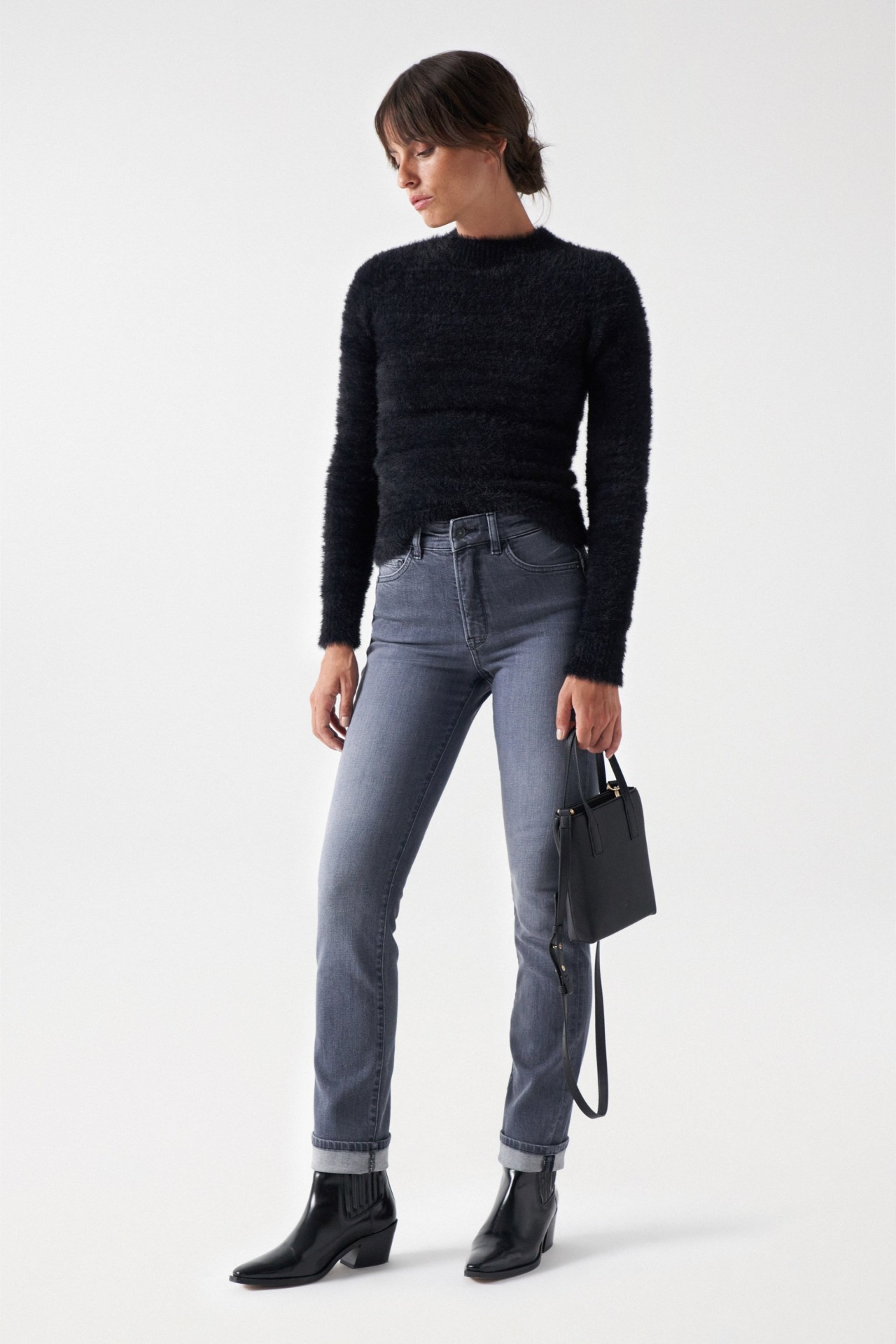 FUR EFFECT KNIT JUMPER
