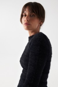 FUR EFFECT KNIT JUMPER