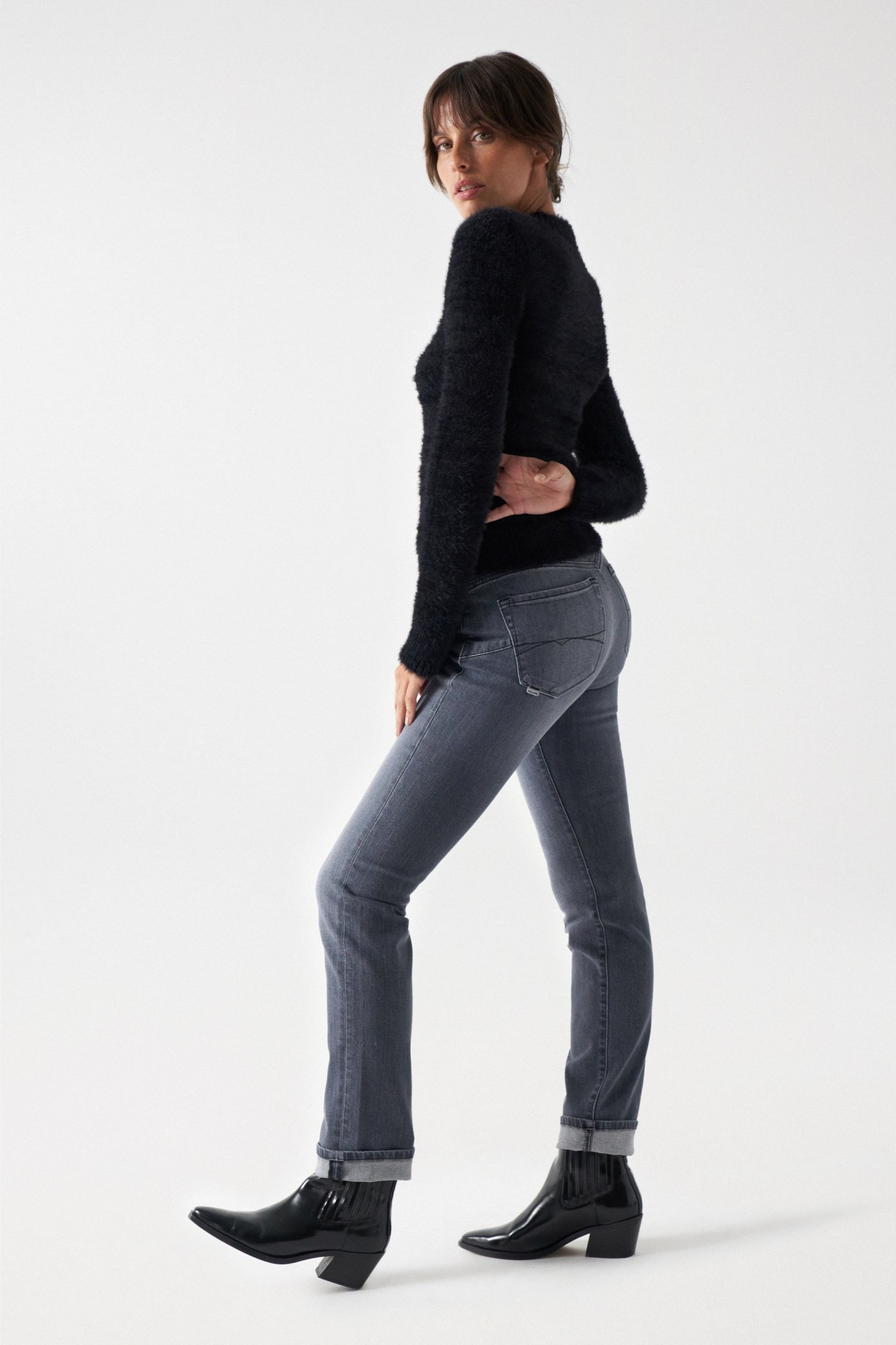 FUR EFFECT KNIT JUMPER