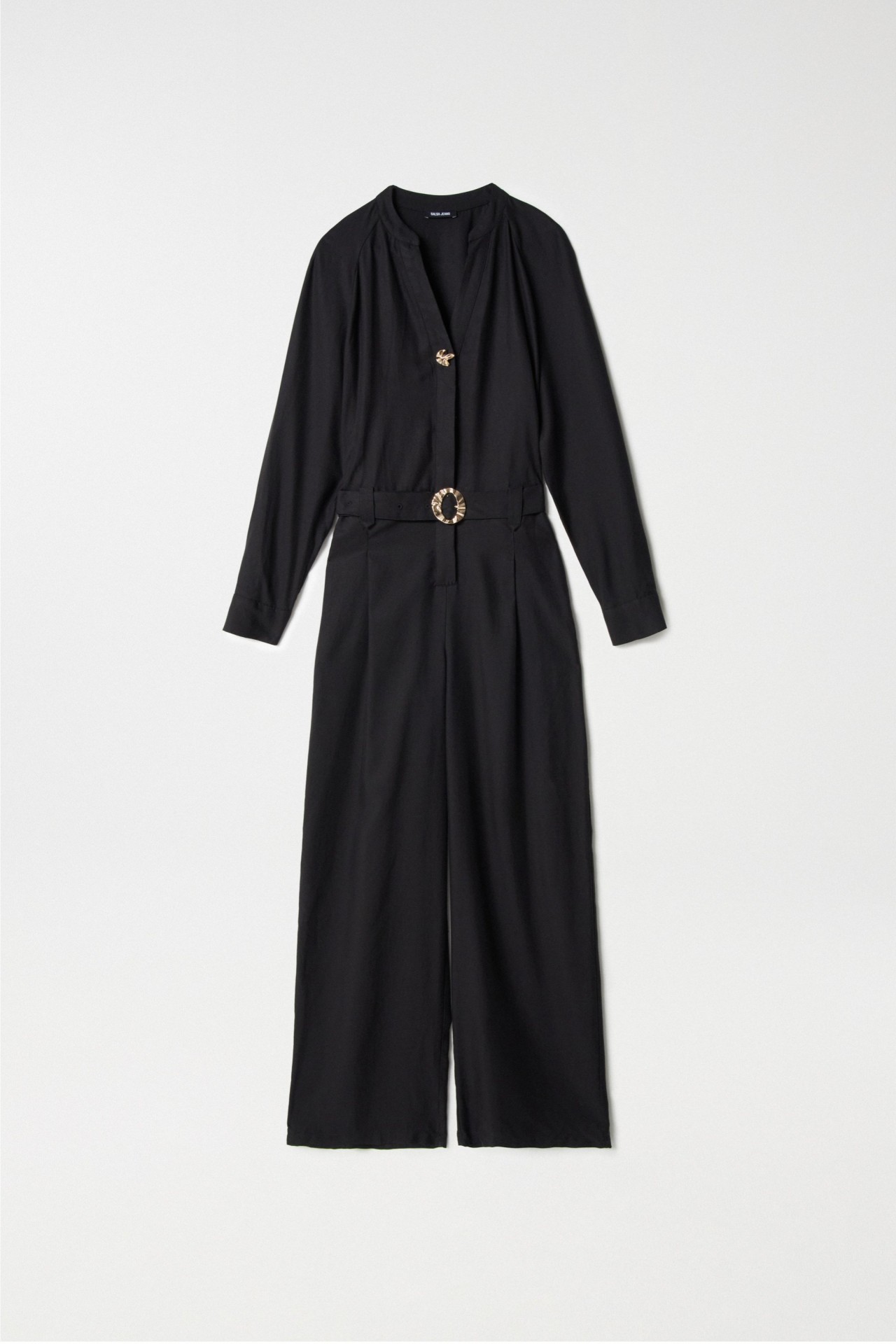 JUMPSUIT WITH BELT AND BUTTON DETAIL