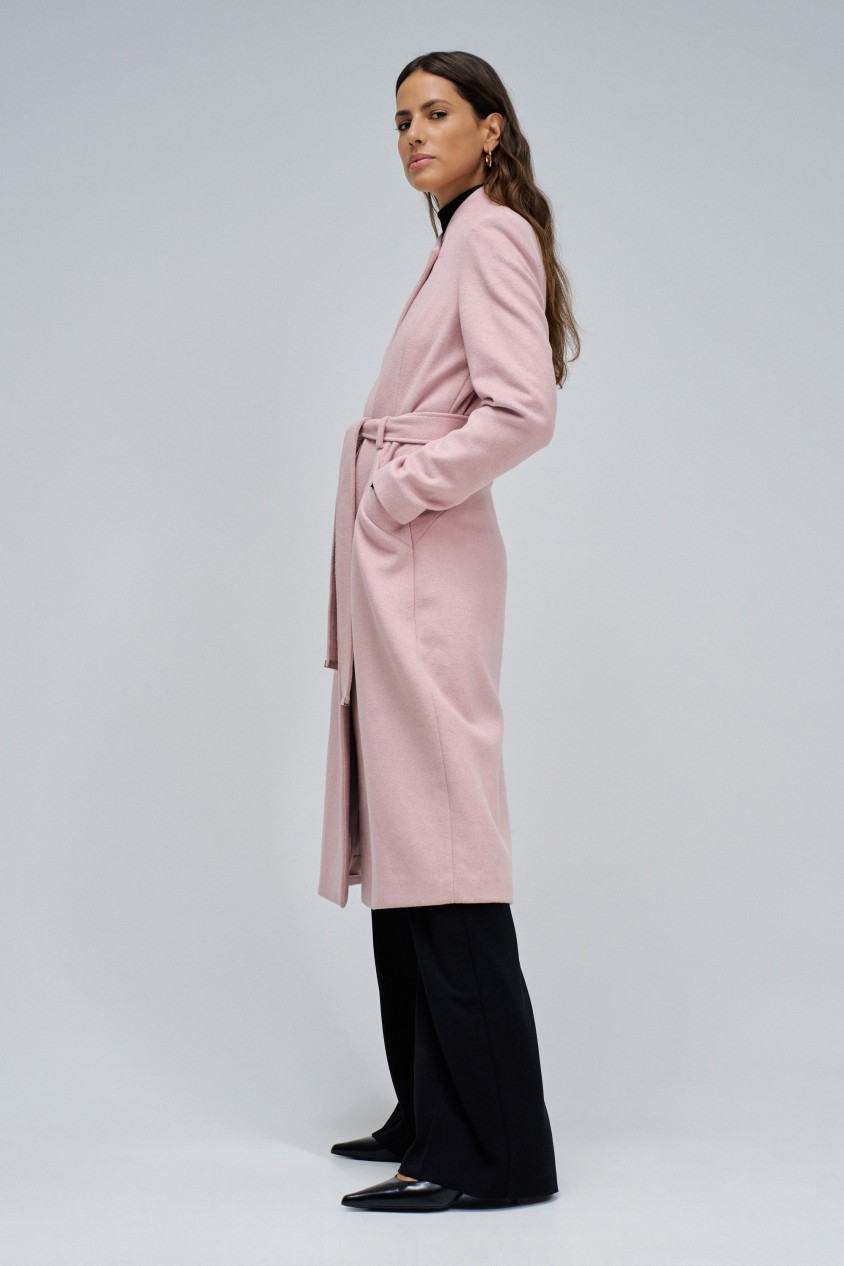 GRACE LONG WOOLLEN COAT WITH BELT