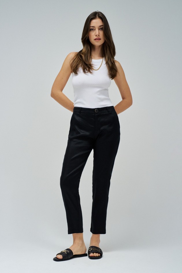 PANTALONES CHINO DE LINO