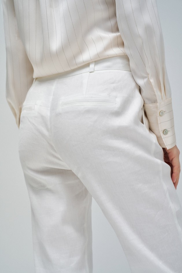 LINEN CHINO TROUSERS