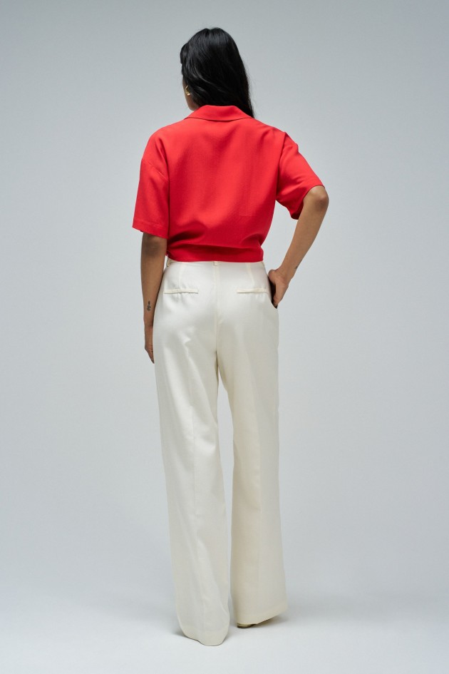 CAMISA EM LIGHTDENIM COM LAÇO NA BAINHA