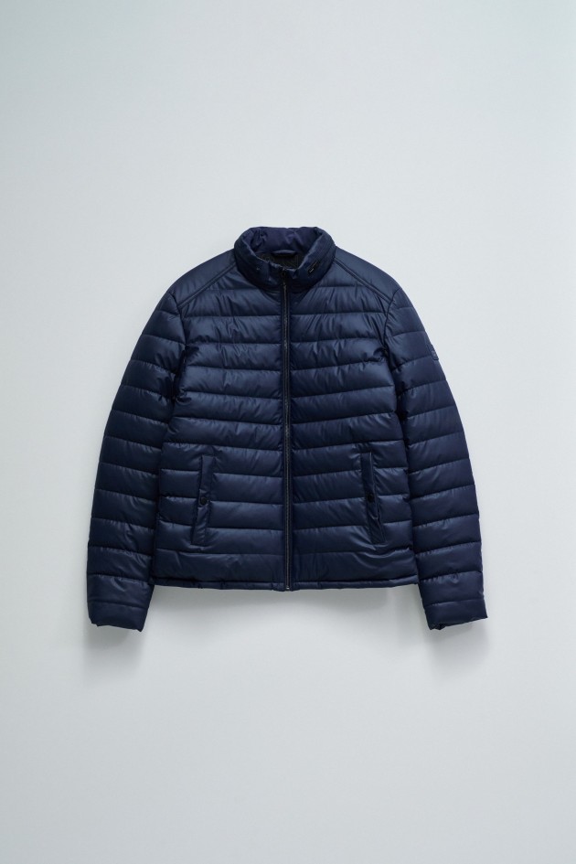 PUFFER JACKET LEATHER EFFECT
