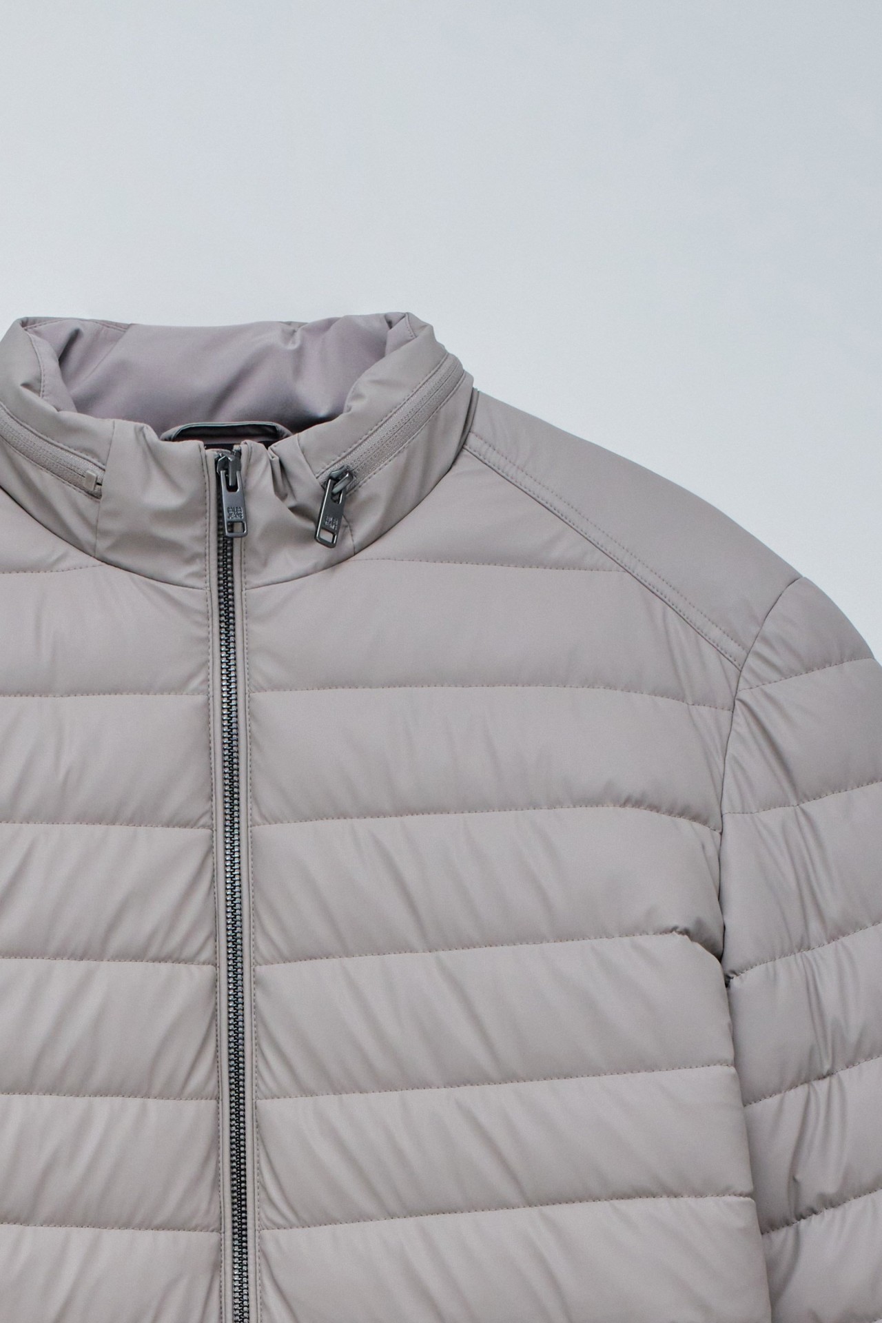 PUFFER JACKE LEDEREFFEKT