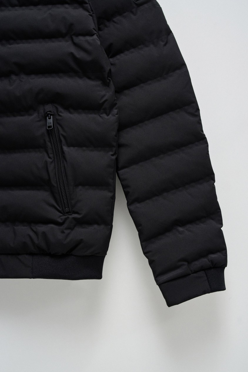 JEANSMANTEL PUFFER MIT TASCHE