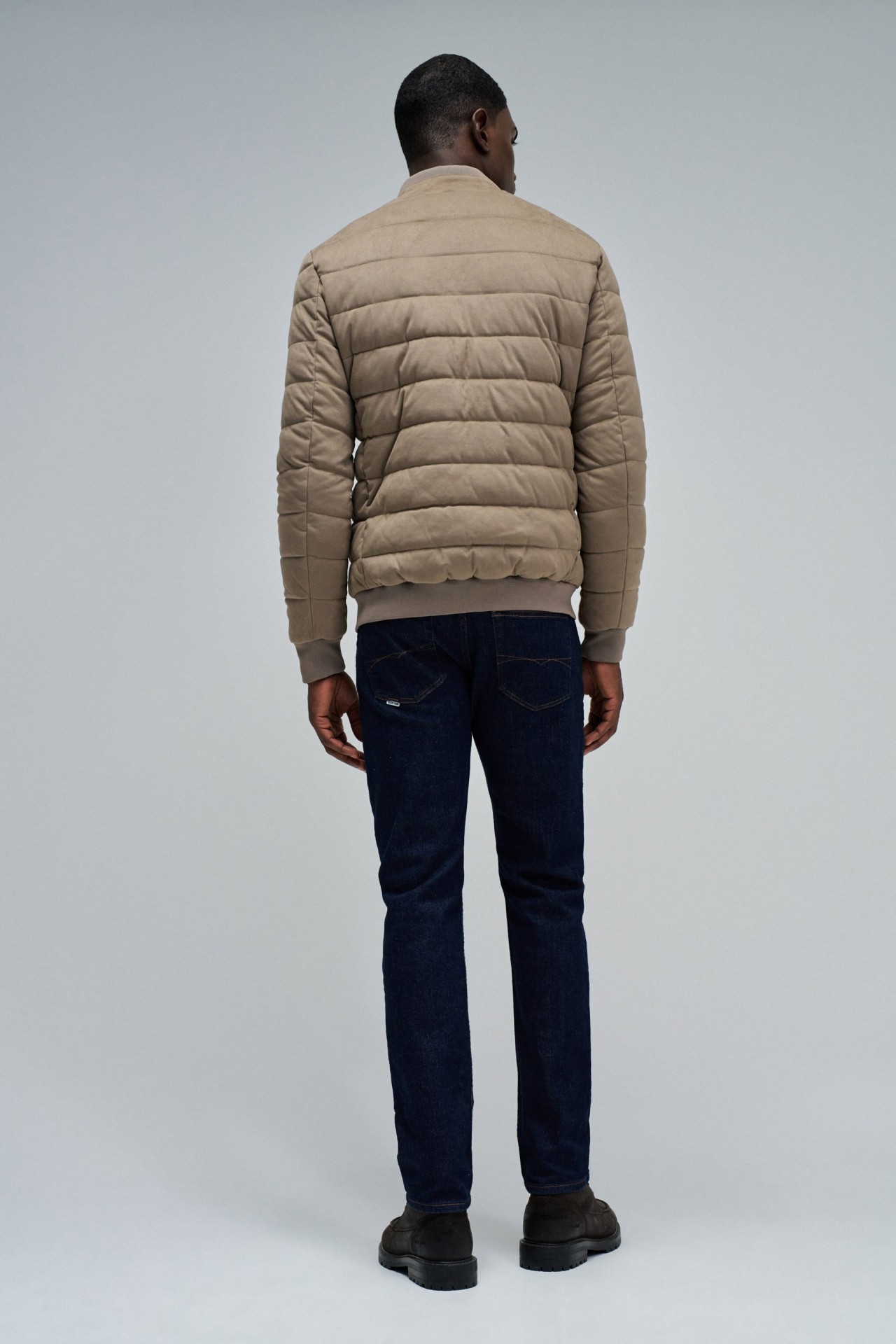 PUFFER JACKE AUS WILDLEDER