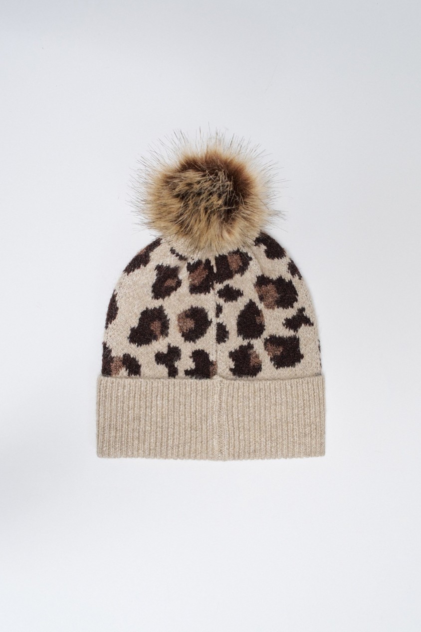 ANIMAL PRINT BEANIE