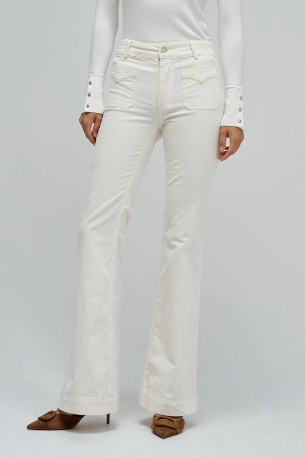 JEAN DESTINY PUSH UP FLARE EN VELOURS CTEL