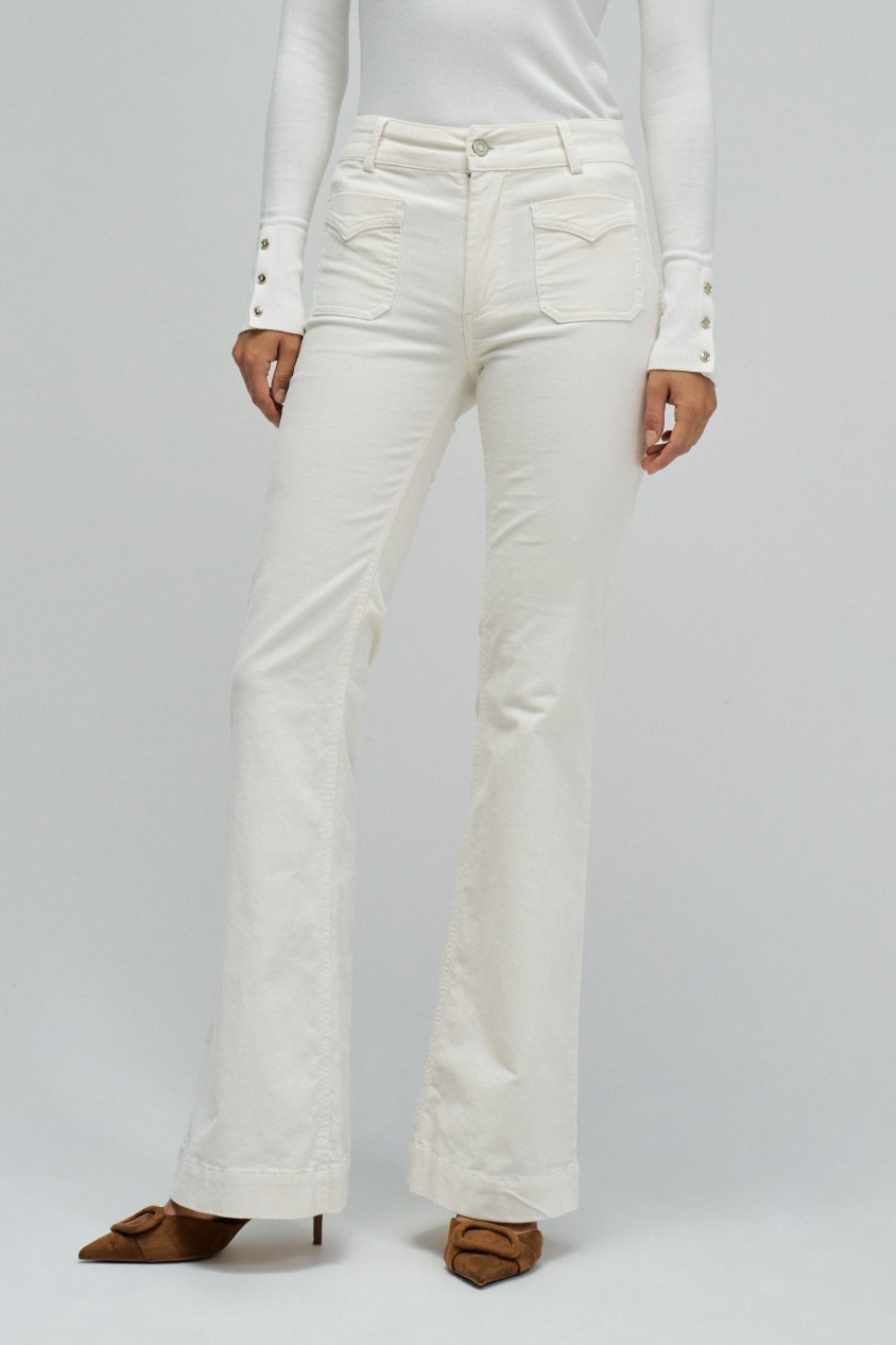 JEANS DESTINY PUSH UP FLARE EM BOMBAZINA