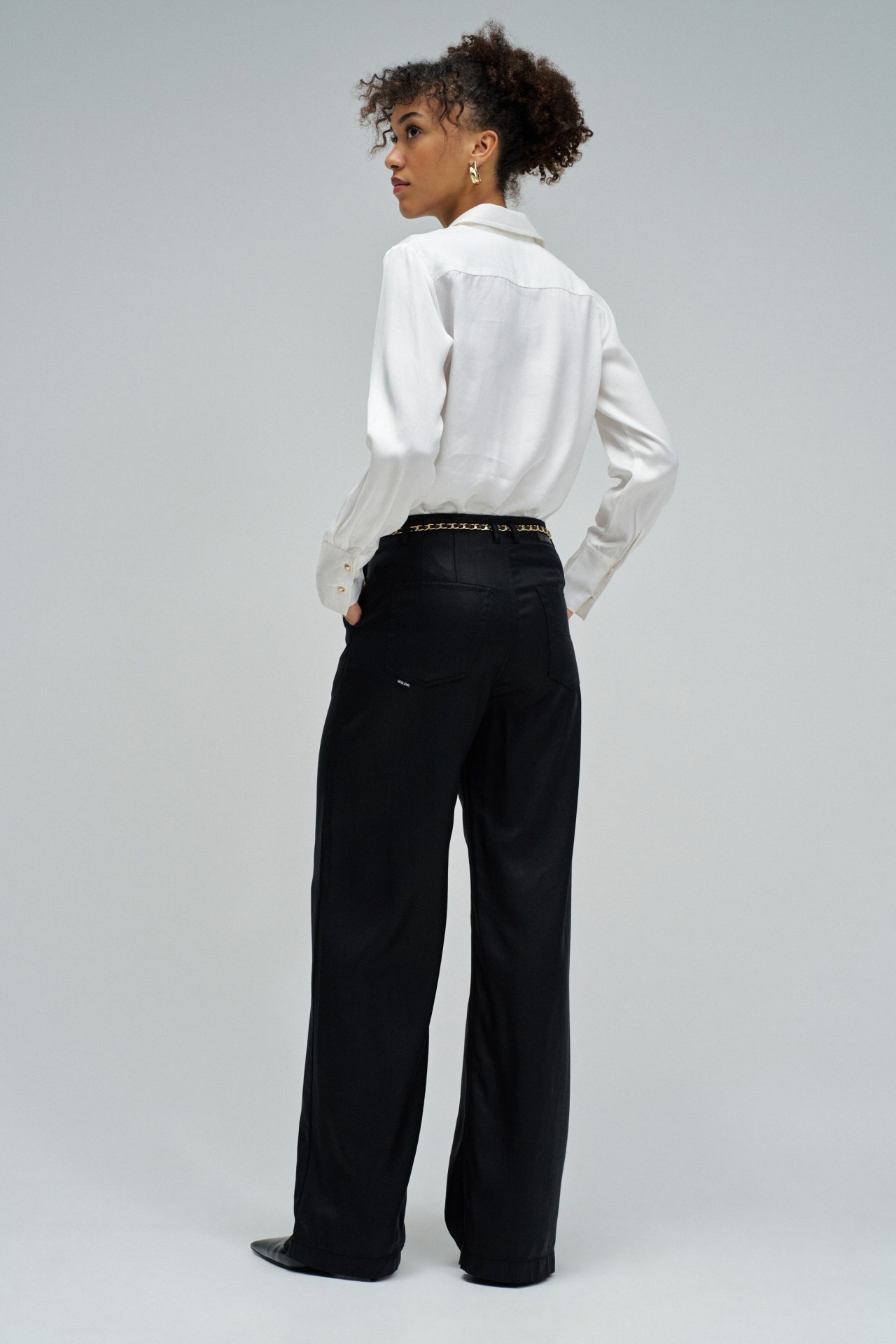 LIGHTDENIM TROUSERS WITH WIDE LEG