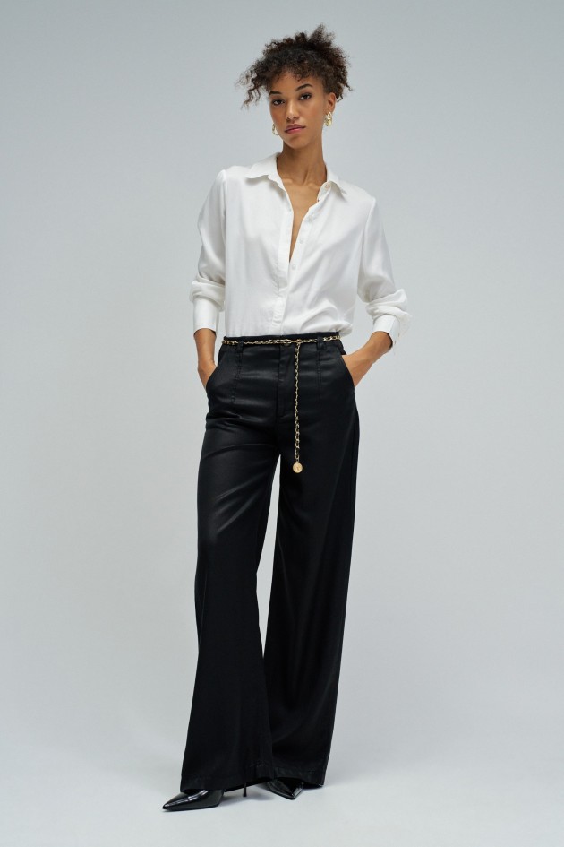 PANTALON EN LIGHTDENIM  JAMBES WIDE