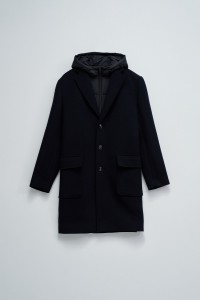 VESTON EN LAINE AVEC CAPUCHE VESTON EN LAINE AVEC CAPUCHE