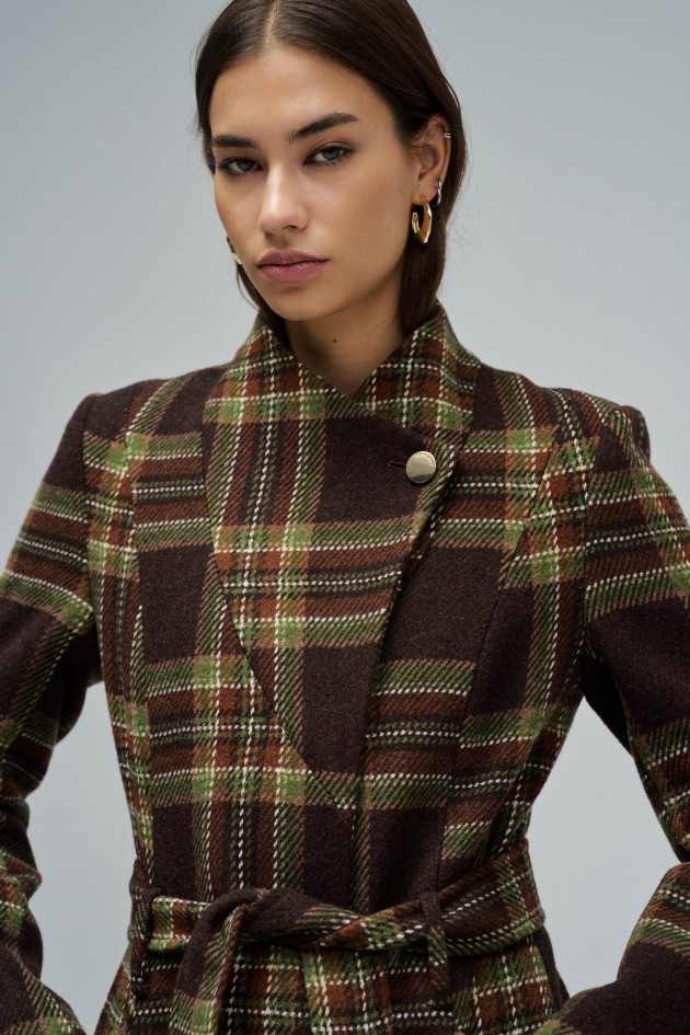 VESTE EN LAINE GRACE LONG AVEC CEINTURE