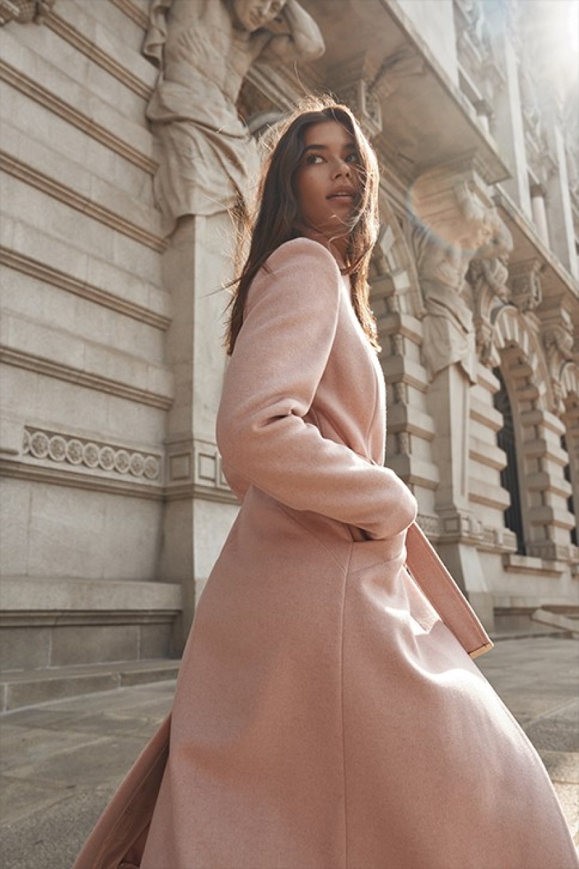 GRACE LONG WOOLLEN COAT WITH BELT