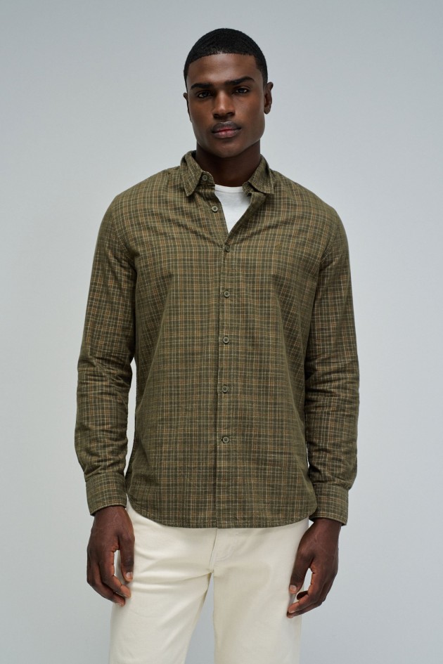 CHECKED CORDUROY SHIRT