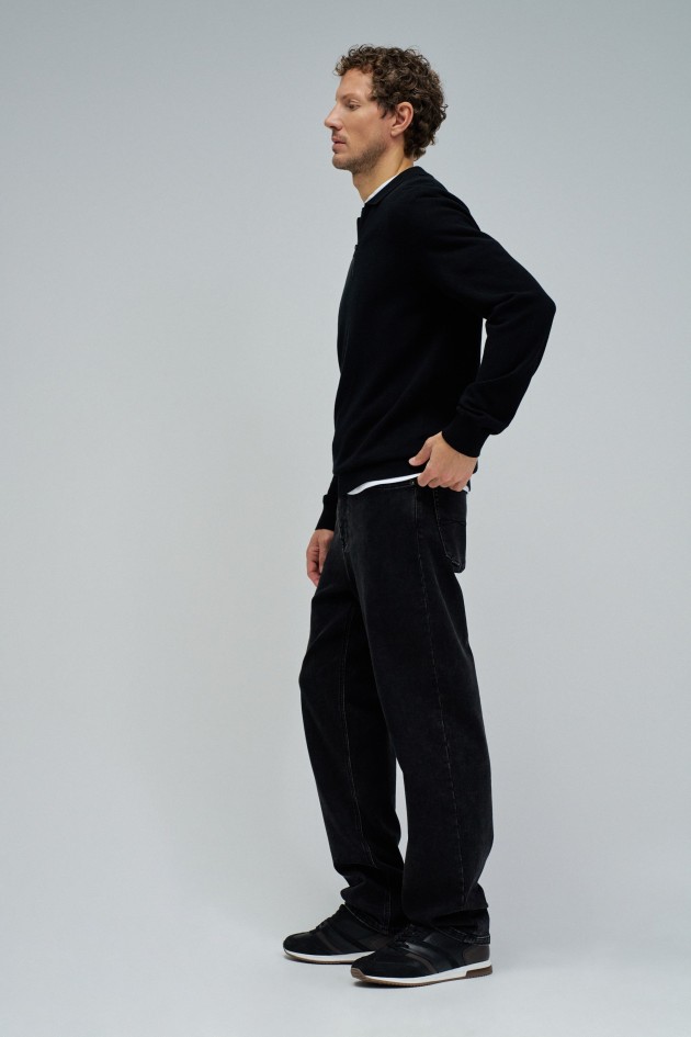 KNIT SWEATER WITH HALF ZIP