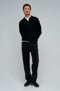 KNIT SWEATER WITH HALF ZIP