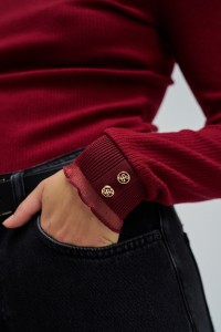 JERSEY DE PUNTO CON CUELLO DE TUL