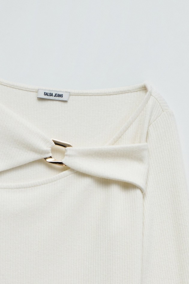 PULL EN MAILLE CÔTELÉE