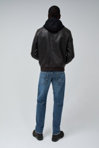 BOMBER JACKET LEATHER EFFECT BOMBER JACKET LEATHER EFFECT