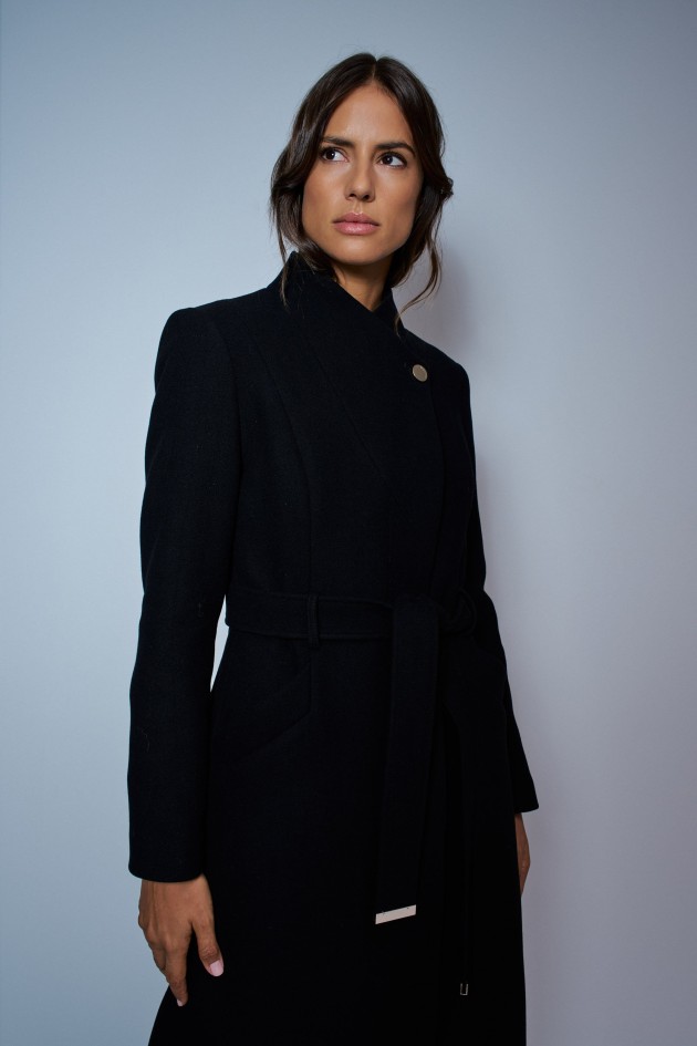 LONG GRACE WOOLLEN COAT WITH BELT