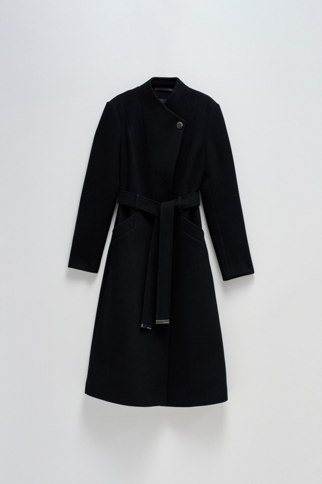 LONG GRACE WOOLLEN COAT WITH BELT
