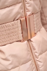 BELTED PUFFER COAT, MEDIUM BEIGE, L