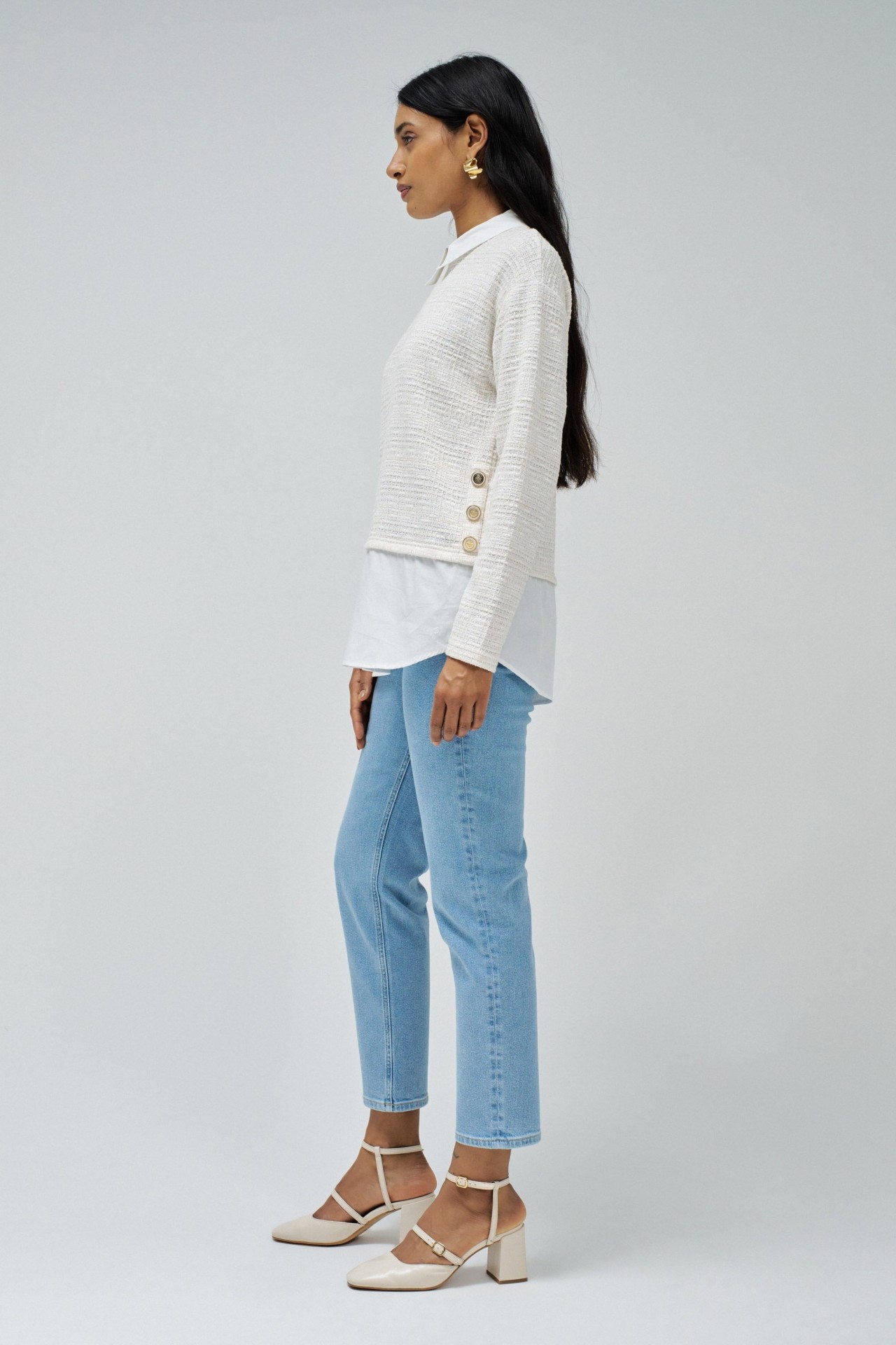 SWEATER COMBINED WITH SHIRT