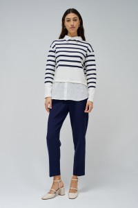 COMBINED SWEATER WITH SHIRT