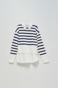 COMBINED SWEATER WITH SHIRT